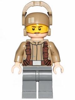LEGO Minifigure -- Resistance Trooper - Dark Tan Shirt, Head with Frown, Furrowed Brow (75131)-Star Wars / Star Wars Episode 7 -- SW0697 -- Creative Brick Builders